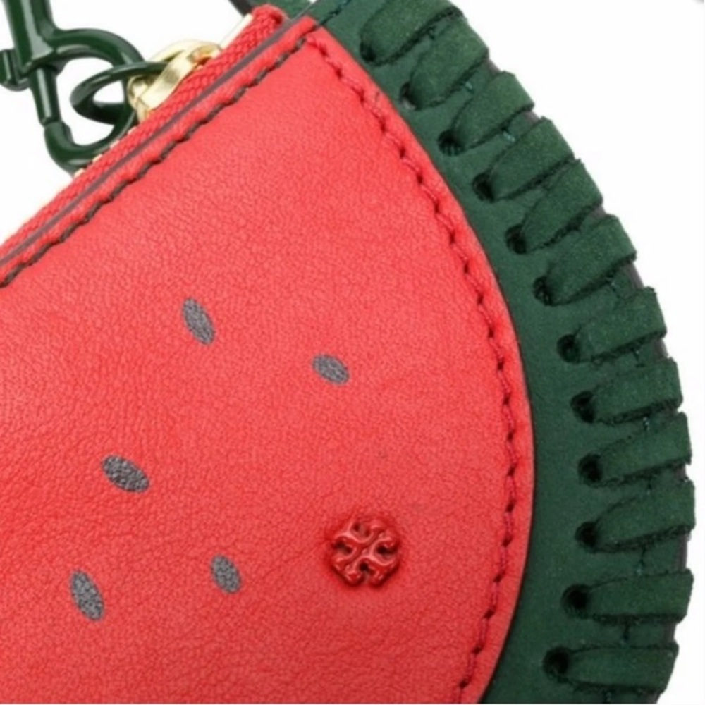 TORY BURCH Watermelon Coin Pouch Key Ring - Picture 5 of 12